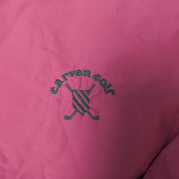 Vintage Carven Golf Paris Pink Pullover Windbreaker Size ML - Picture 2 of 9